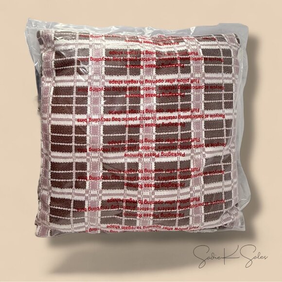 18" Square Woven Grid Pillow Purple/Cream/Rust - Threshold Studio McGee 2025 - Picture 4 of 5